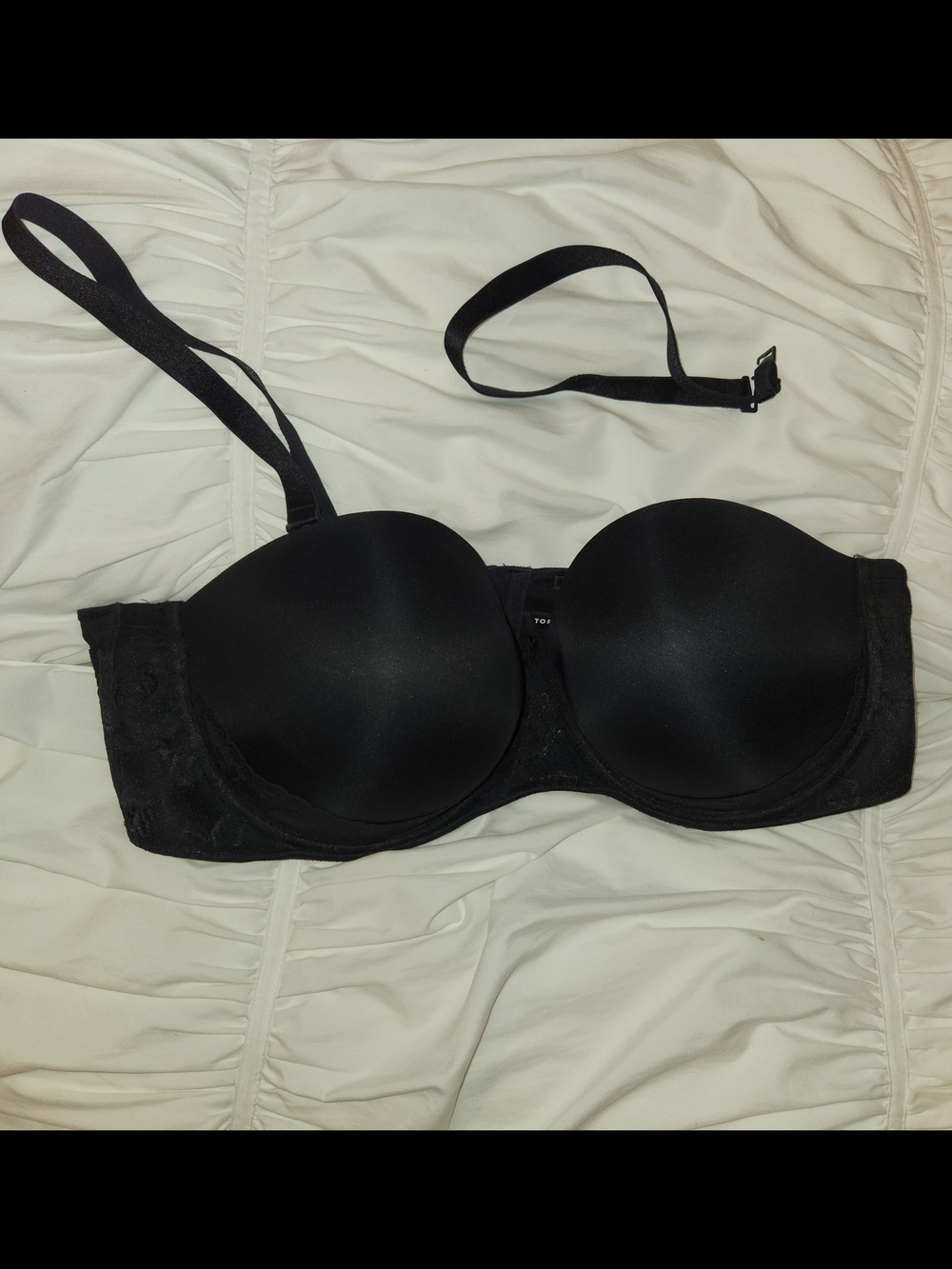 Strapless Convertible Push-Up Bra in Black